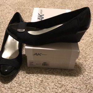 Black wedge by Anne Klein.   Size 10